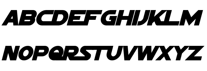 Sigma Five Marquee Bold Italic Font LOWERCASE