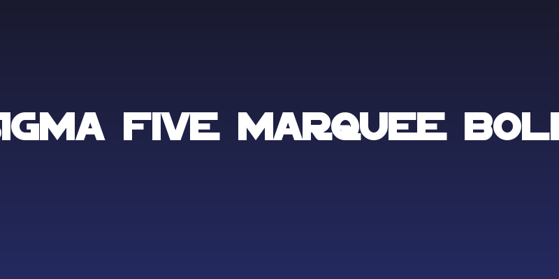 Sigma Five Marquee Bold Social Header