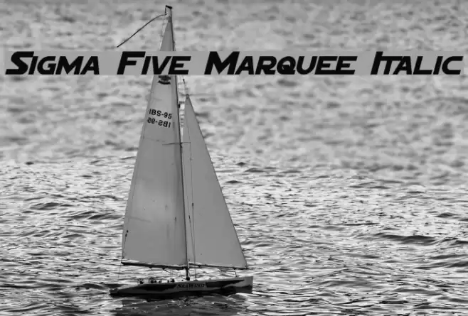 Sigma Five Marquee Italic examples