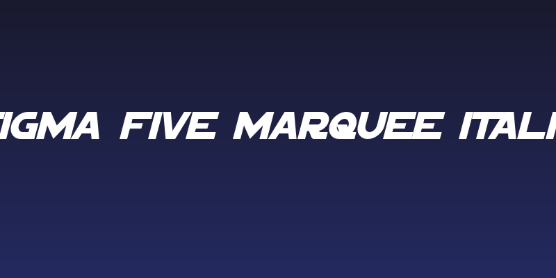 Sigma Five Marquee Italic Social Header