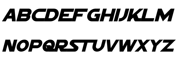 Sigma Five Marquee Italic Font LOWERCASE
