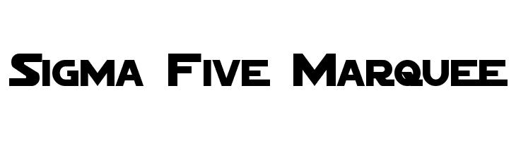 Sigma Five Marquee Font