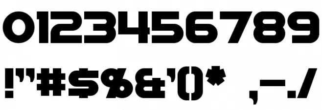 Sigma Five Marquee Font OTHER CHARS