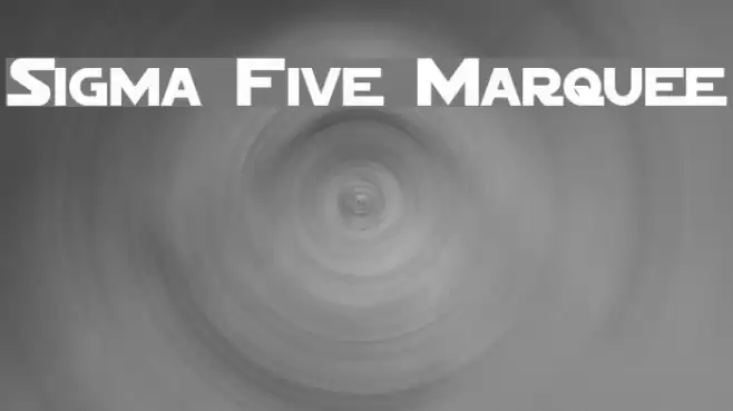 Sigma Five Marquee Font examples