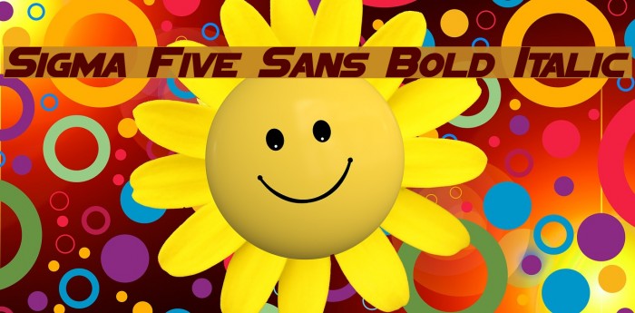 Sigma Five Sans Bold Italic Font examples
