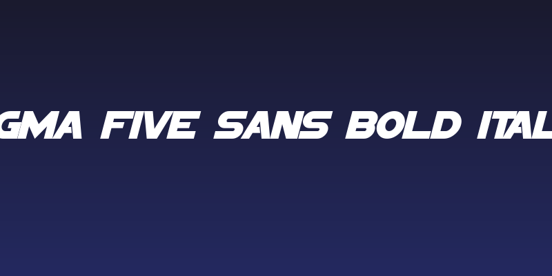 Sigma Five Sans Bold Italic Social Header