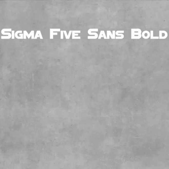 Sigma Five Sans Bold Font examples