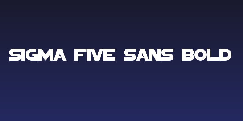Sigma Five Sans Bold Social Header