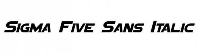 Sigma Five Sans Italic 