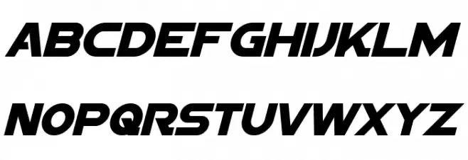Sigma Five Sans Italic Caratteri MAIUSCOLE