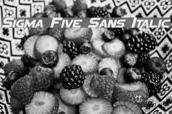 Sigma Five Sans Italic examples