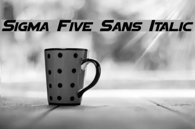 Sigma Five Sans Italic examples