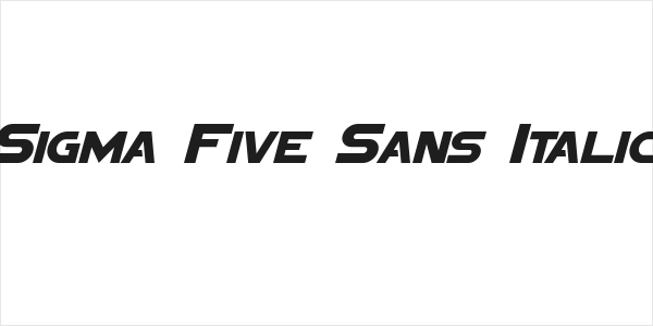 Sigma Five Sans Italic Logo