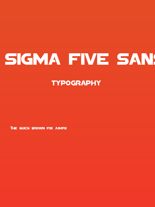 Sigma Five Sans Poster