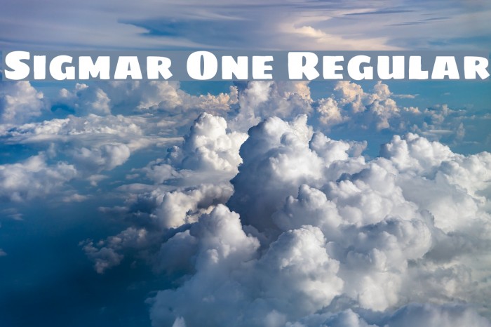Sigmar One Regular Font examples