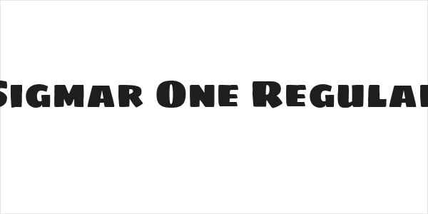 Sigmar One Regular Logo