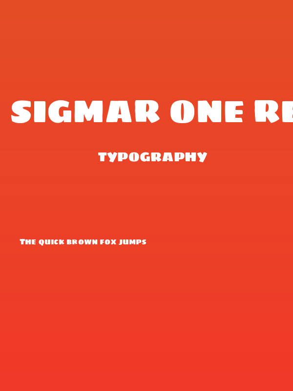 Sigmar One Regular Poster
