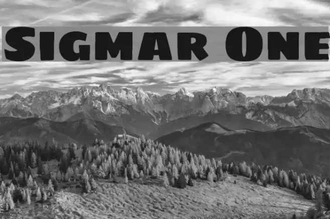 Sigmar One Font examples