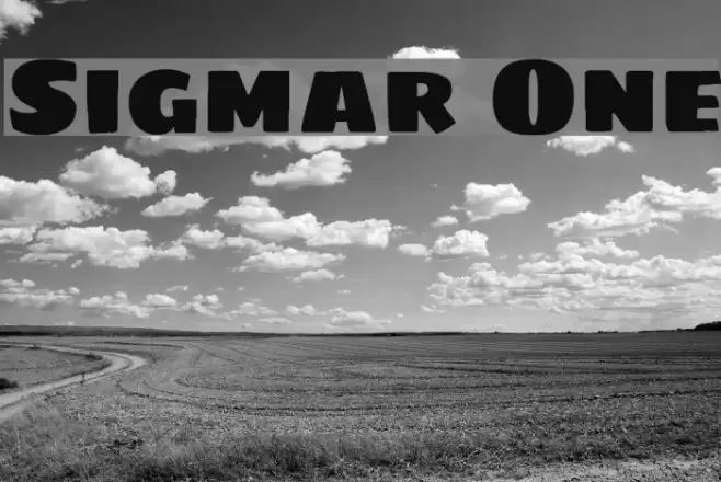 Sigmar One Font examples