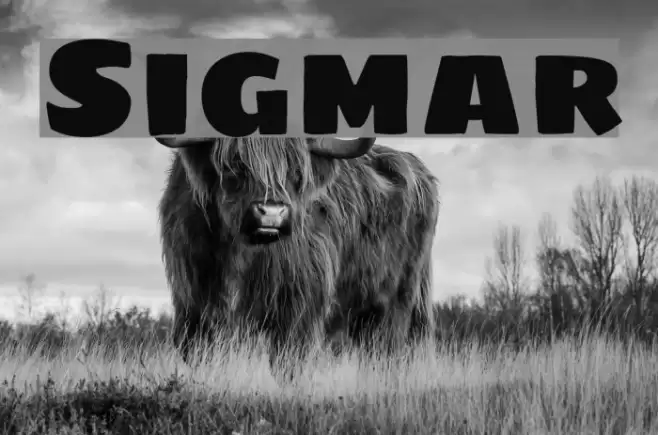 Sigmar Font examples