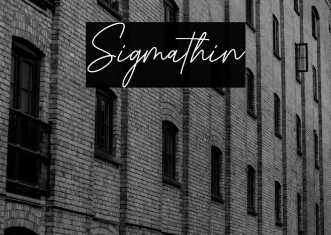 Sigmathin Font examples
