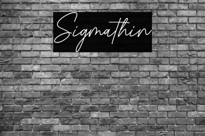 Sigmathin Font examples