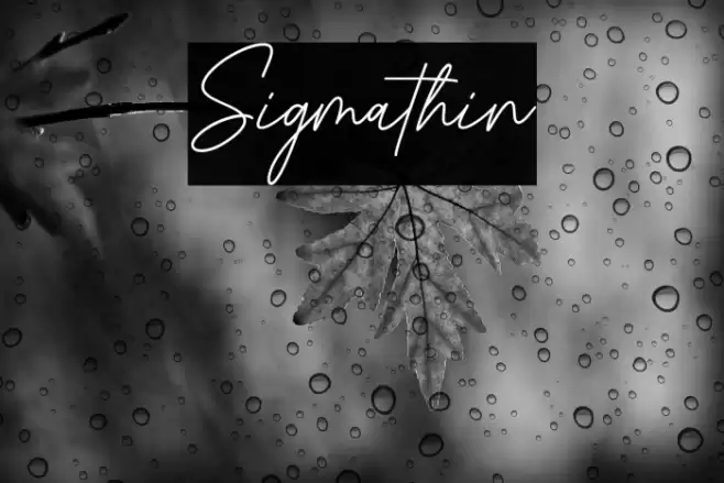 Sigmathin Font examples