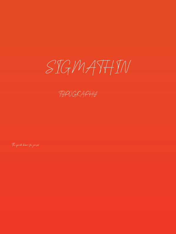 Sigmathin Poster