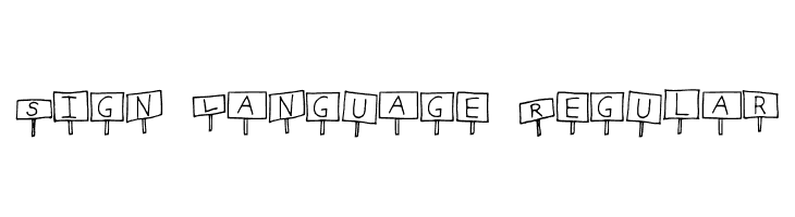 Sign Language Regular  Free Fonts Download