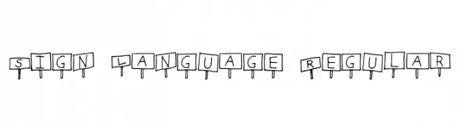 Sign Language Regular  Frei Schriftart Herunterladen