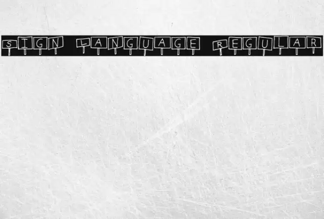 Sign Language Regular Font examples