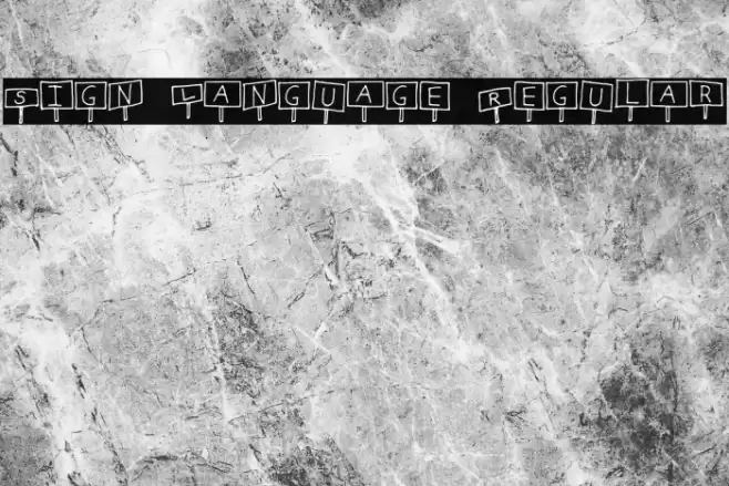 Sign Language Regular Font examples