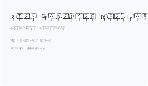 Sign Language Regular Business Card