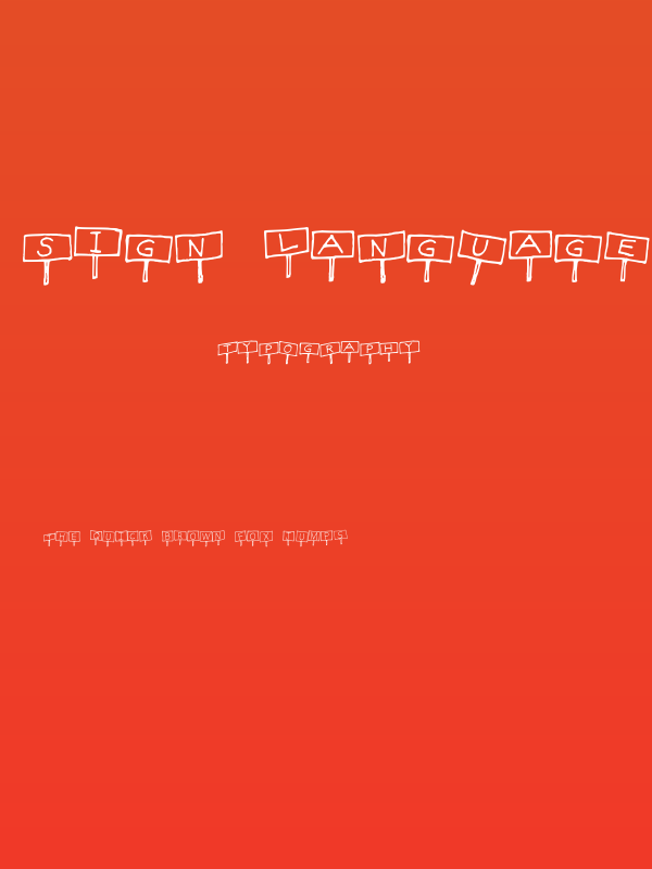 Sign Language Regular Poster