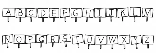 Sign Language Regular फ़ॉन्ट लोअरकेस