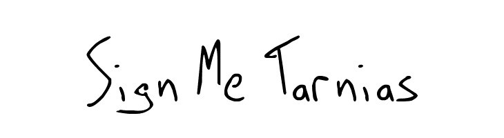 Sign Me Tarnias  font caratteri gratis