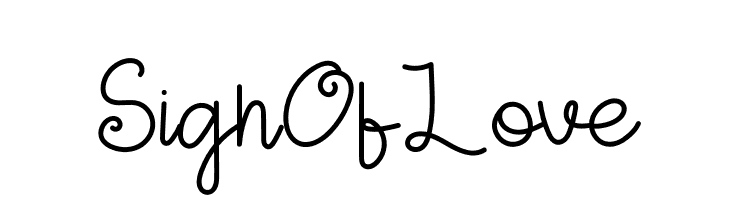 Sign Of Love Шрифта