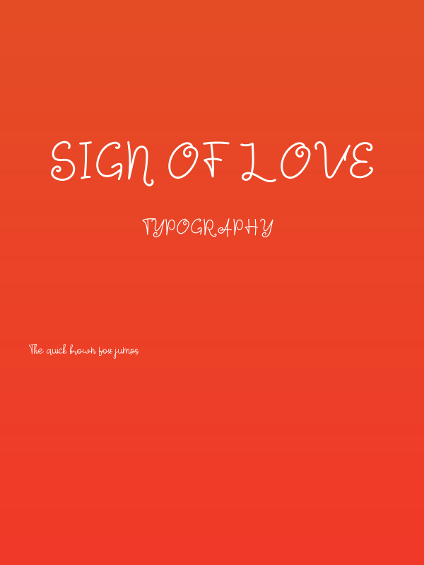 Sign Of Love Poster