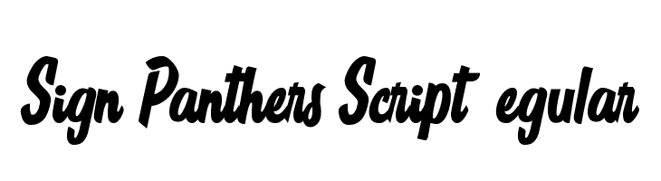 Sign Panthers Script Regular  Free Fonts Download