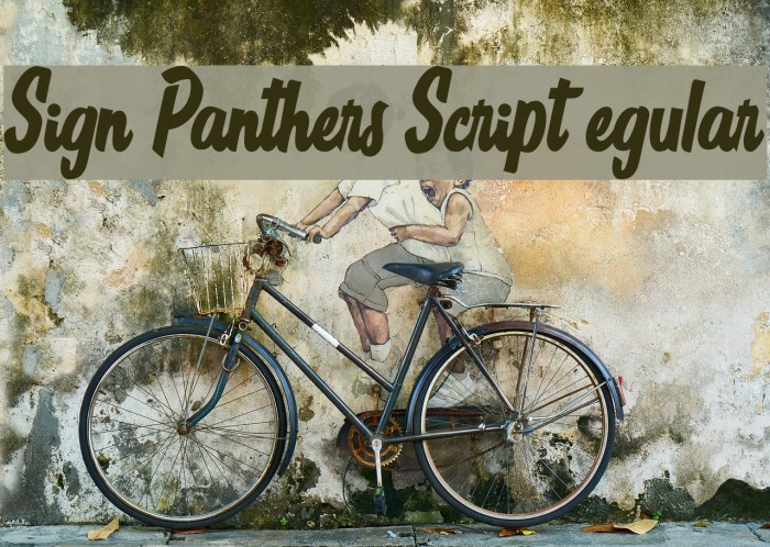 Sign Panthers Script Regular Font examples