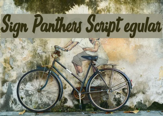Sign Panthers Script Regular Example 1