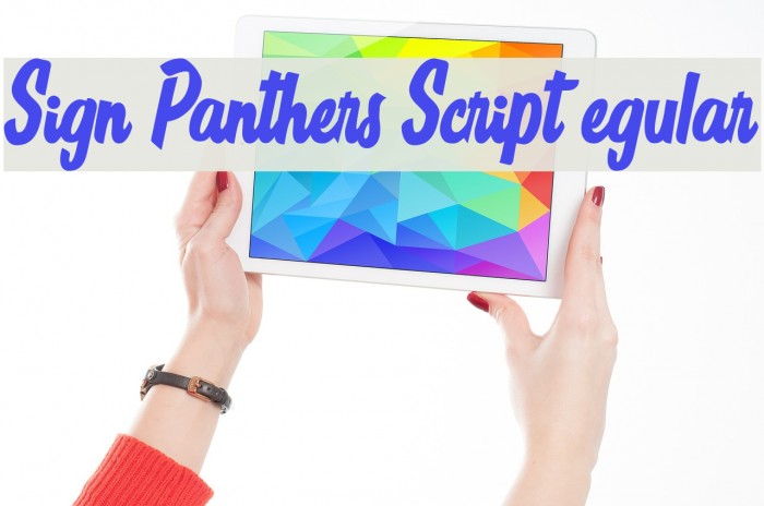 Sign Panthers Script Regular Font examples