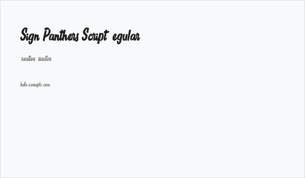 Sign Panthers Script Regular Business Card