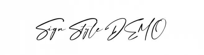 Sign Style DEMO  フリーフォントのダウンロード