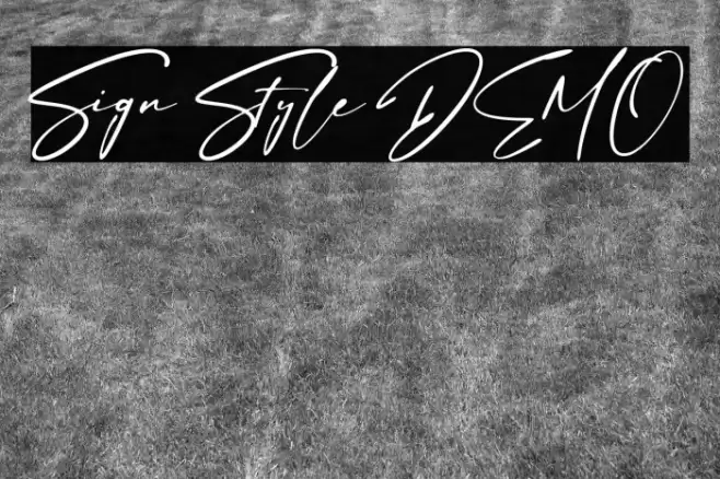 Sign Style DEMO Font examples
