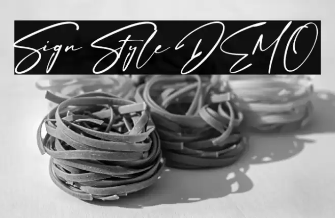 Sign Style DEMO Font examples
