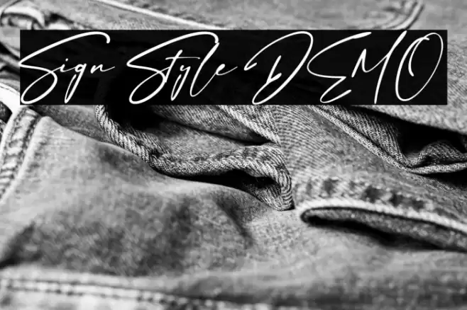 Sign Style DEMO Font examples