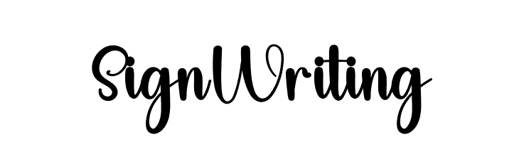 Sign Writing  font caratteri gratis