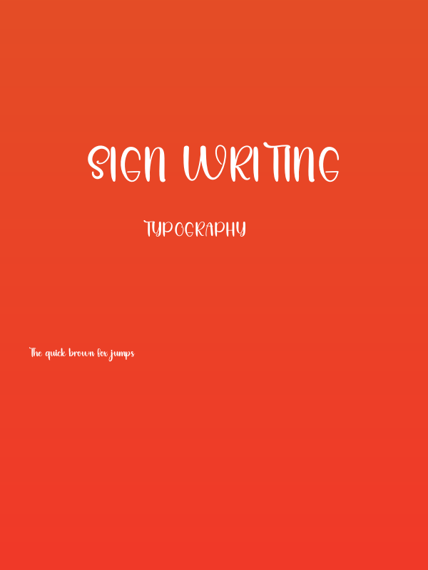 Sign Writing Poster