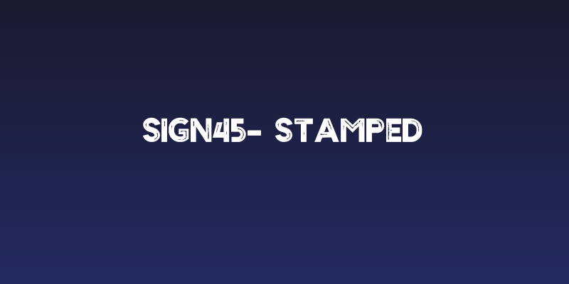 Sign45- Stamped Social Header